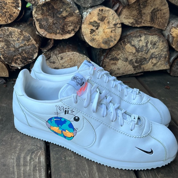 NIKE CORTEZ FLYLEATHER QS x STEVE HARRINGTON 'Earth Day' Sz 15 [CI5548 100] - Picture 4 of 13